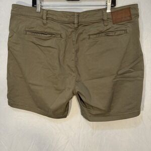 Mavi Justin Chino Shorts Men's 40 Flat Front Dark Tan Shorts Preppy Casual